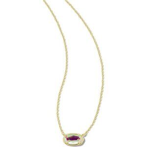 Gold Pendant Necklace Dichroic Glass Stone Dainty Chain Layering Jewelry